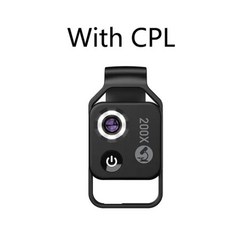 APEXEL 200X 매크로 렌즈 전화 HD 카메라 Lentes 휴대용 디지털 전화 현미경 Iphone12 스마트 폰 액세서리, 한개옵션1, 02 Black With CPL