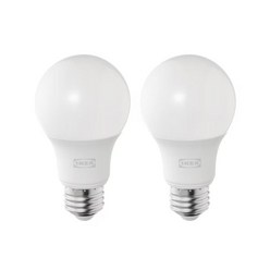 IKEA 이케아 RYET 뤼에트 LED 전구 2개세트 E26 600루멘 구형 오팔화이트색상 804.267.73 인테리어조명, 색상