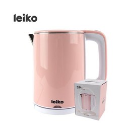 leiko 레이코 마카롱 무선 전기포트 2color LEKSD1500P, 핑크