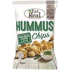 Eat Real 잇 리얼 HUMMUS Chips 후무스 칩스 사워크림&차이브 45g 일본스낵 일본과자 일본간식 일본간식직구 비건 채식주의, 1개