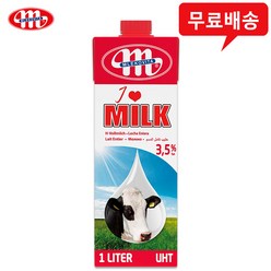 [ 멸균우유1L ] 믈레코비타 멸균우유1L X 4팩 / 수입우유/ 폴란드우유, 1L, 4개