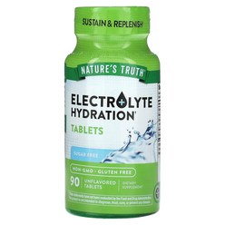 네이쳐스 트루 Nature’s Truth Electrolyte Hydration Unflavored 90 Tablets, 1개