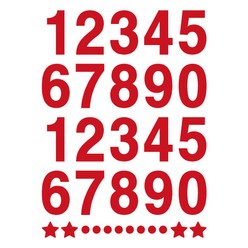 오피스왕국 숫자 스티커 높이5cm 혼합숫자 메뉴판 가격표 호실 번호 분류 락커 number5, 레드