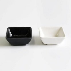 국산 멜라민 소스 종지 양념 쌈장 그릇 업소 캠핑 사각 간장 종지그릇, 10개, 블랙