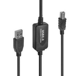 AB 연장 10M 무전원 USB2.0 리피터케이블선 네트워크, 1개