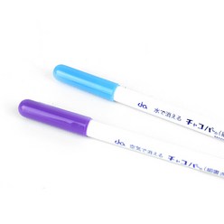 JStrading 원단용 일제 수성펜 기화펜(소) - 수성펜 블루 기화펜 보라, 1개