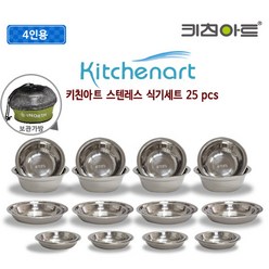 키친아트 캠핑용품 스텐레스 캠핑식기세트 25p, 단품