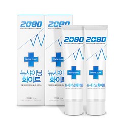 2080 덴탈크리닉 뉴 샤이닝 화이트 치약, 120g, 4개