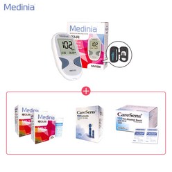 메디니아 혈당측정기 세트+시험지100매+채혈기+채혈침110+알콜솜100, 1개, 메디니아 풀세트