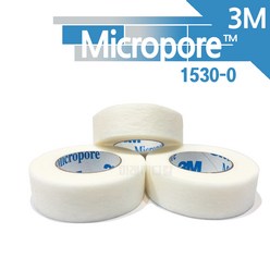 3M 마이크로포 1530-0 흰색 종이 반창고 낱개1개, 1롤