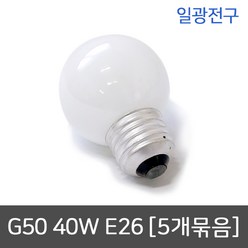 일광전구 백열전구 인치구 보올구 40W E26(5개묶음), 5개