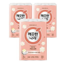 깨끗한나라 허브가든 가드니아 천연펄프 3겹 고급롤화장지