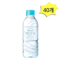백산수 무라벨 생수, 330ml, 40개