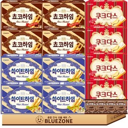 크라운 과자세트 쵸코하임4개 화이트하임4개 쿠크다스4개 몽실4개, 1박스, 772g