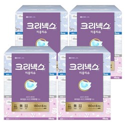 크리넥스/무색무향 미용티슈/각티슈/180매6입
