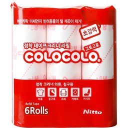 고로고로 초강력 테이프클리너 리필 6개, 완벽한 청소의 동반자!