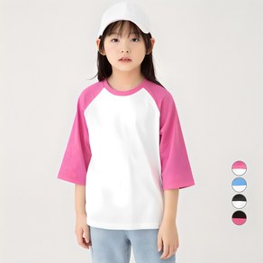 롤리트리 아동용 7부 라글란 루즈핏 티셔츠