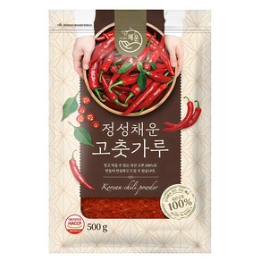 정성채운 국산 고춧가루 보통굵기 보통매운맛, 500g, 1개