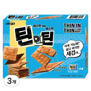 틴인틴 비스켓, 200g, 3개