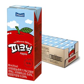 피크닉 사과맛, 200ml, 24개