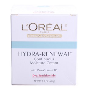 L'Oeal Pais 하이드라-리뉴얼 컨티뉴어스 모이스처 크림, 48g, 1개