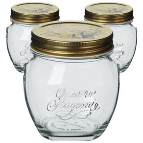 보르미올리 콰드로 밀페유리병 안포라 3개, 300ml