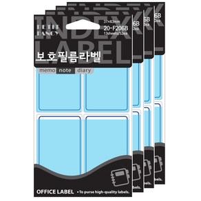 쁘띠팬시 인덱스라벨 20-F206B, 파랑, 13개입, 4개