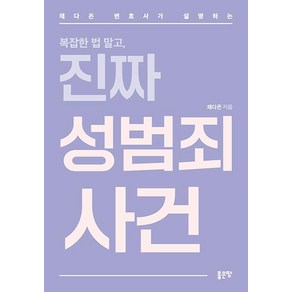 진짜 성범죄 사건:채다은 변호사가 설명하는 복잡한 법 말고, 좋은땅, 채다은