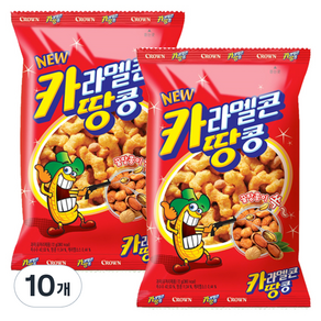 크라운 카라멜콘 땅콩, 72g, 10개