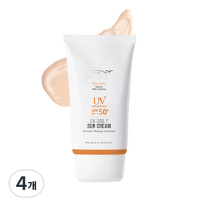 맥퀸뉴욕 UV데일리 선크림 SPF50+ PA+++, 50g, 4개