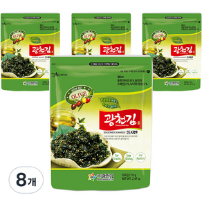 광천김 올리브 녹차 볶음 돌자반, 70g, 8개