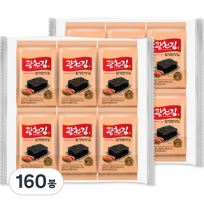 광천김 참 명란맛 도시락김, 4g, 160개