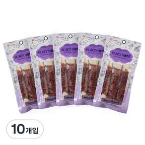 더키코 블랙노즈 강아지 껌 75g, 크런치덕스틱, 10개