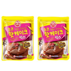 오뚜기 쵸코 핫케이크 믹스, 500g, 2개