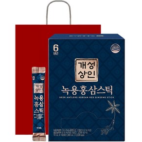 개성상인 녹용 홍삼스틱 + 쇼핑백, 100회분, 10ml, 1박스