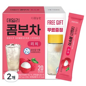 다농원 데일리 콤부차 리치, 5g, 20개입, 2개