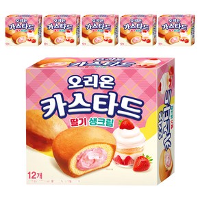 오리온 카스타드 딸기 생크림 12p, 276g, 6개