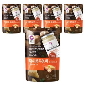 청정원 싱글 파우치 머쉬룸 투움바 파스타 소스, 150g, 5개