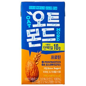 롯데칠성음료 오트몬드 프로틴, 190ml, 24개