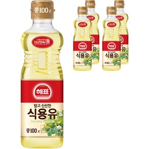 해표 콩기름 식용유, 900ml, 5개