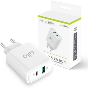 알로코리아 38W QC3.0 USB PD 듀얼포트 고속 충전 어댑터