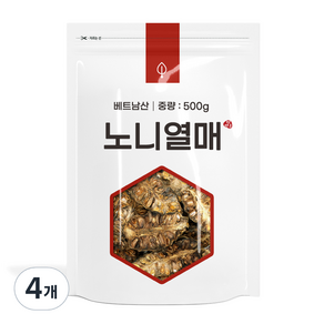 자연초 건조 노니열매, 4개, 500g