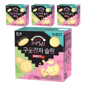 해태제과 구운감자 슬림 매콤한맛, 240g, 4개