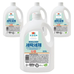 줌 베이직 베이킹소다 담은 액체 세탁세제 본품, 2.5L, 4개