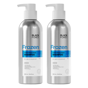 블랙포레 프로즌 쿨 앤 딥클린 탈모완화 샴푸, 500ml, 2개