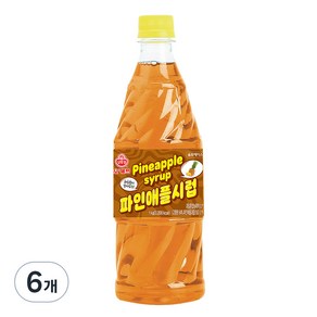 오쉐프 파인애플시럽, 1kg, 6개