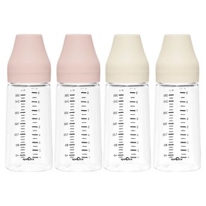 스펙트라 올셋 PA 젖병 2종 x 2p 세트, 파우더핑크 + 크림바닐라, 1개, 260ml