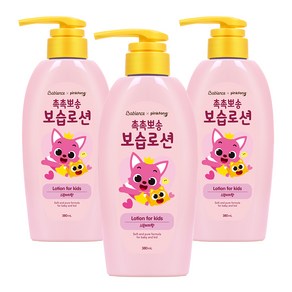 베비언스 핑크퐁 촉촉뽀송 보습로션 스윗피치향, 3개, 380ml