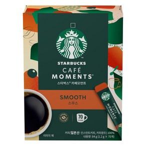 스타벅스 카페모먼트 스무스 원두커피스틱, 1.2g, 70개입, 1개