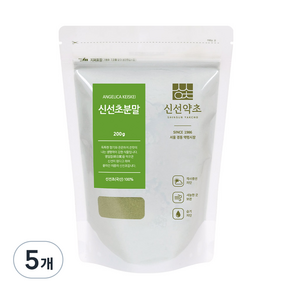 신선약초 신선초 분말, 5개, 200g